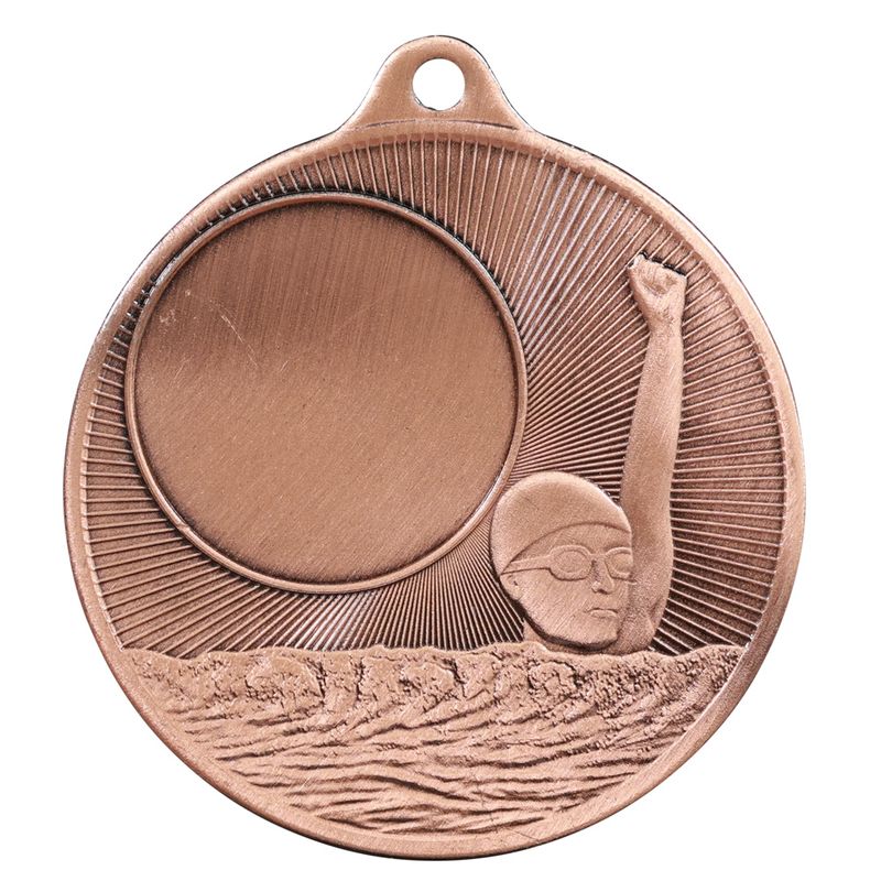 Swimming 50mm Silver Medal 50mm