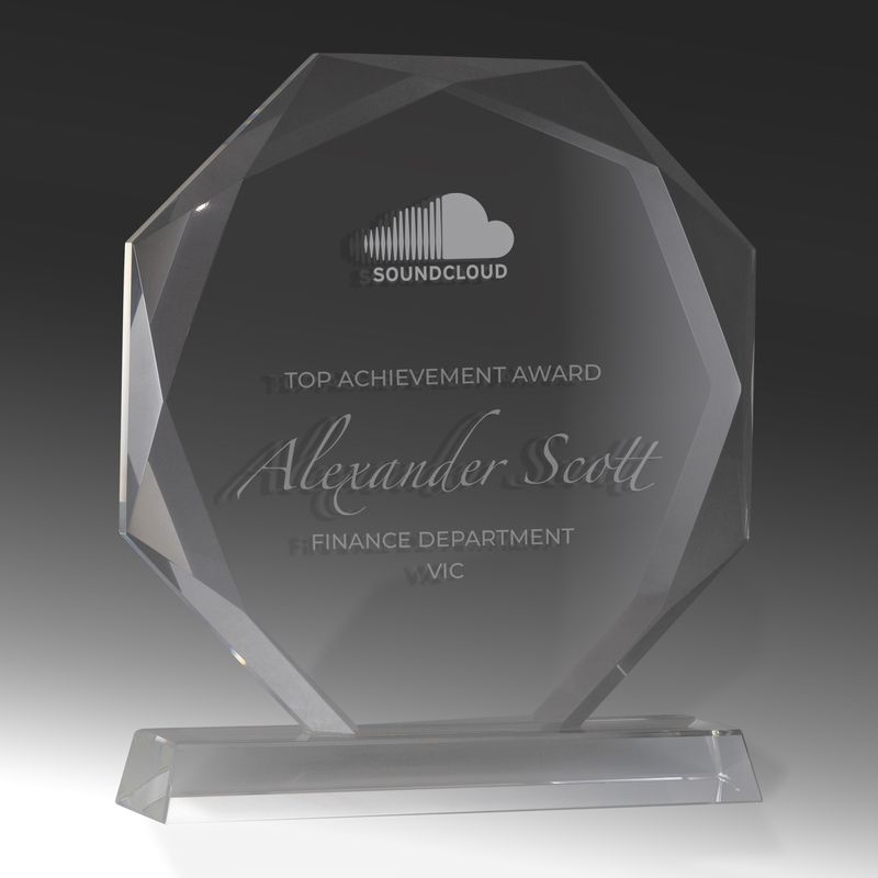 Crystal Octagon Crystal Award 200mm