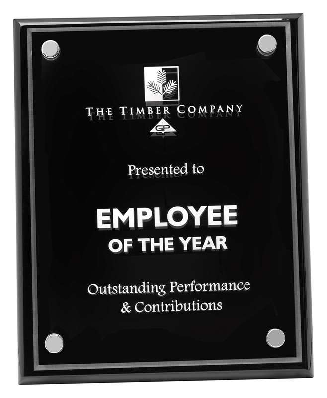 Black Premium Floating Plaque