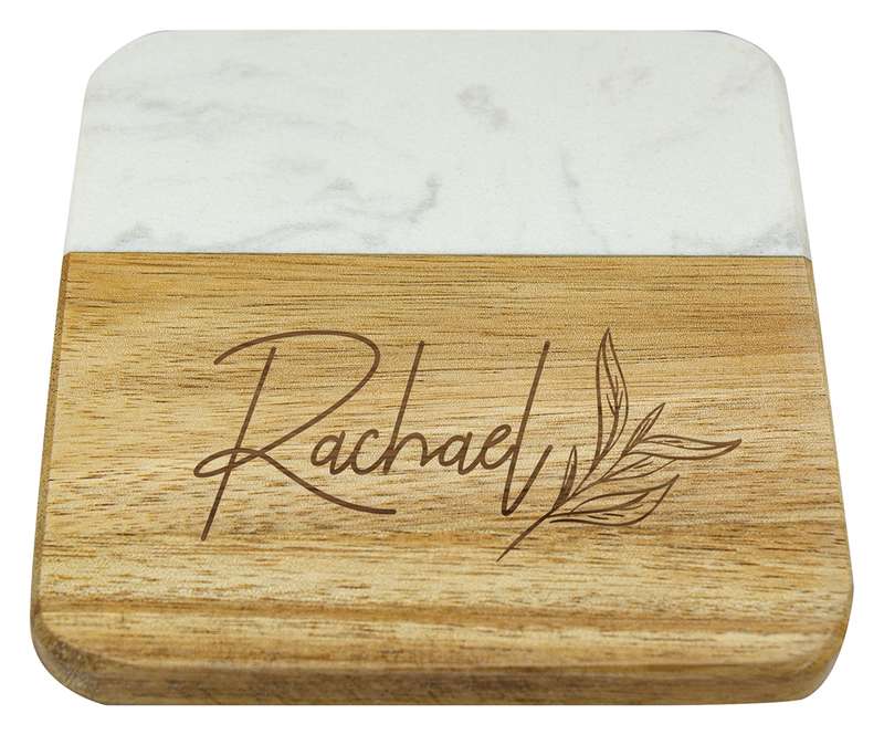 Acacia & Marble Coaster