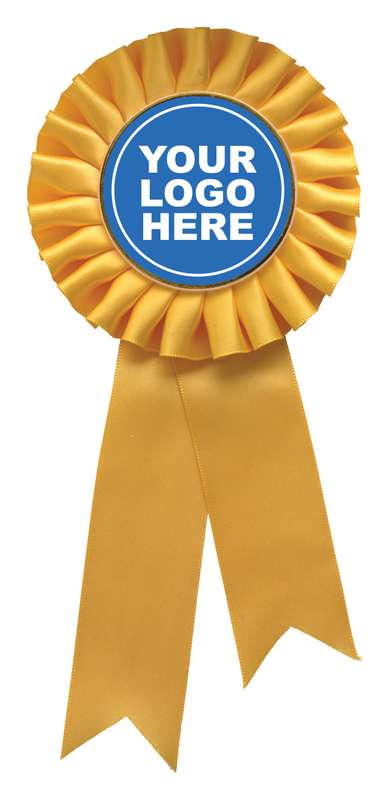 Yellow Rosette w/ Clip